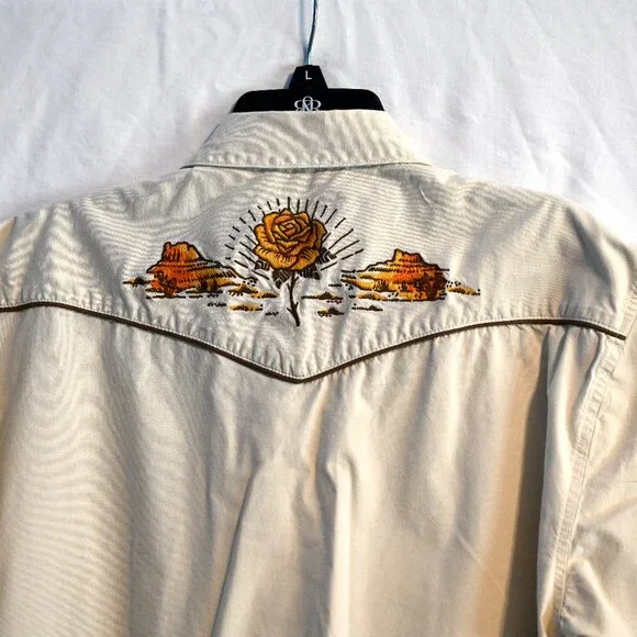 Howler Brothers ACL yellow rose short sleeve crosscut shirt L - Picture 6 of 6